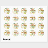 Vegan Hiker Hiking Word Cloud Ronde Sticker (Vel)