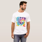 Vegan Hippie Tie Dye Funny Hippie Vegan T-shirt (Voorkant volledig)
