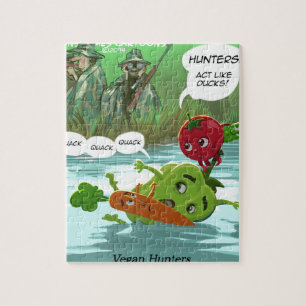 Vegan Hunters Funny Legpuzzel