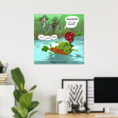 Vegan Hunters Funny Quality Glossy Funny Poster (Thuiskantoor)