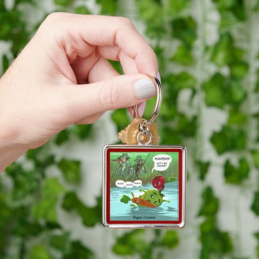 Vegan Hunters Funny Sleutelhanger (Hand)