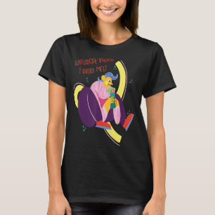 Vegan I Alack ontmoet Funny Antisocial T-shirt
