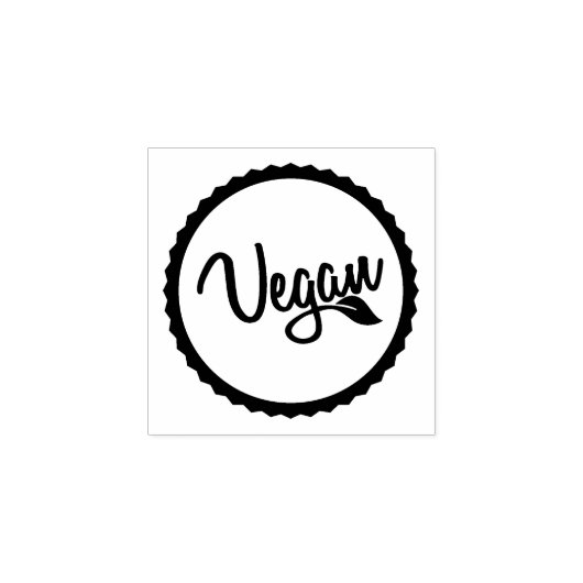 Vegan Identification for Food Vendors Rubberstempel (Afrduk)