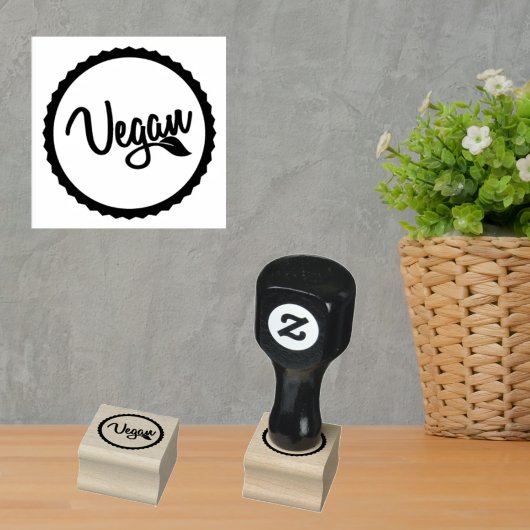 Vegan Identification for Food Vendors Rubberstempel