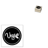 Vegan Identification for Food Vendors Rubberstempel (Gestempeld)