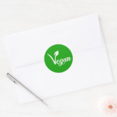Vegan Identification Label, Ronde Sticker (Envelop)