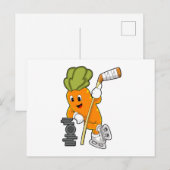 Vegan IJshockey IJshockeystick Briefkaart (Voorkant / Achterkant)