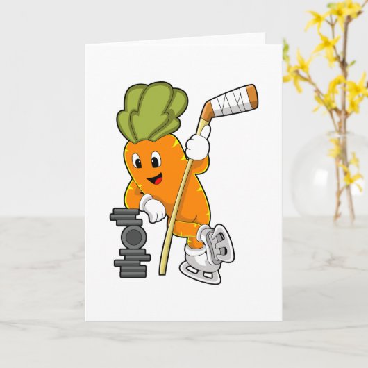 Vegan IJshockey IJshockeystick Kaart (Gele Bloem)