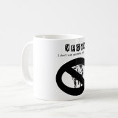 Vegan: Ik eet niets met een gezicht - mok (Voorkant links)