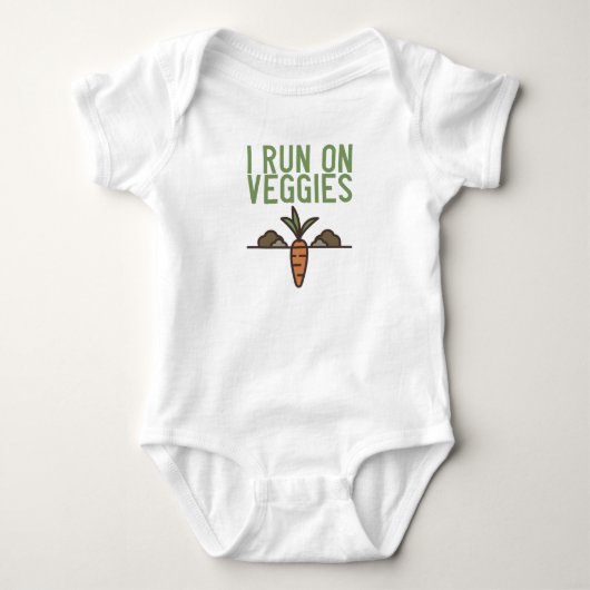 Vegan - Ik loop op Veggies Romper (Voorkant)