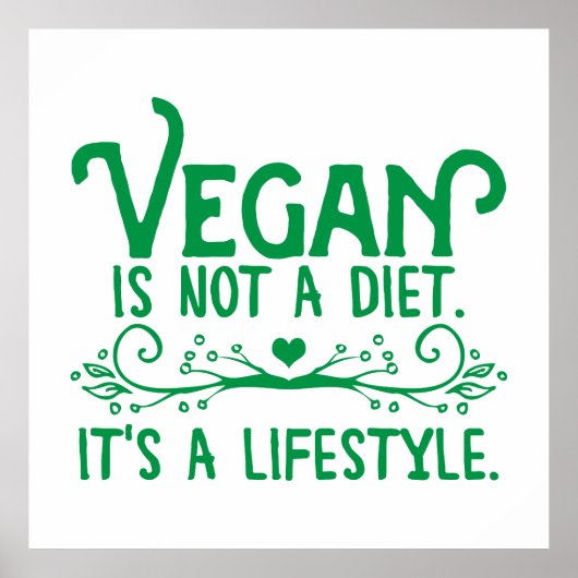 Vegan is geen Diet Poster (Voorkant)