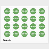 Vegan is Good - Cute Smile (White) Ronde Sticker (Vel)