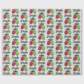 Vegan Jingle Bell Peppers kerstpapier Cadeaupapier (Vlak)
