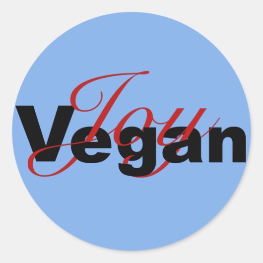 Vegan Joy Ronde Sticker (Voorkant)