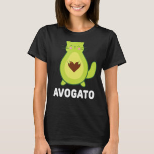 Vegan Kat Vegetarische Kat Avocado Avocato Avocat T-shirt