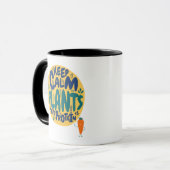Vegan Keep Calm Planten Hebben Eiwitten Vegetarisc Mok (Voorkant links)