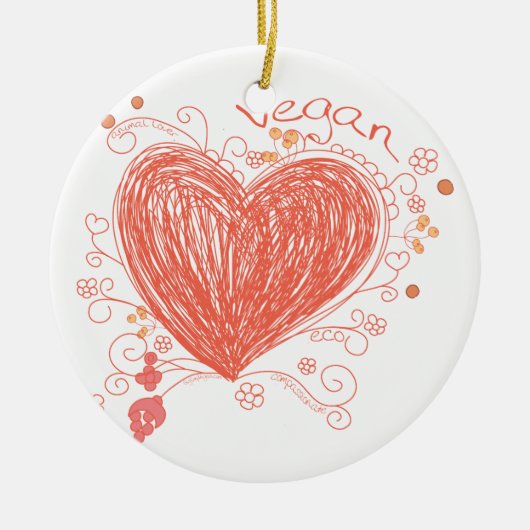 Vegan Keramisch Ornament (Voorkant)