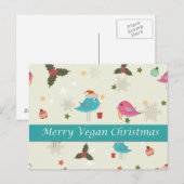 Vegan Kerstcadets Feestdagenkaart (Voorkant / Achterkant)