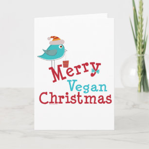 Vegan Kerstmis Feestdagen Kaart