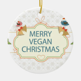 Vegan Kerstmis Keramisch Ornament