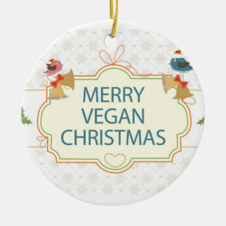 Vegan Kerstmis Keramisch Ornament