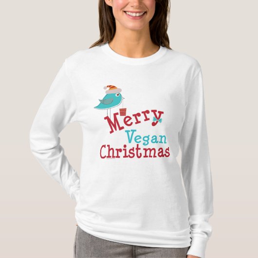 Vegan Kerstmis T-shirt (Voorkant)