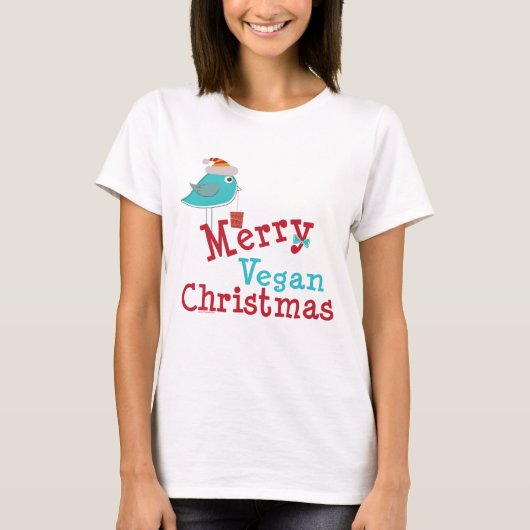 Vegan Kerstmis T-shirt (Voorkant)