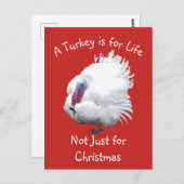 Vegan KerstTurkey Briefkaart (Voorkant / Achterkant)