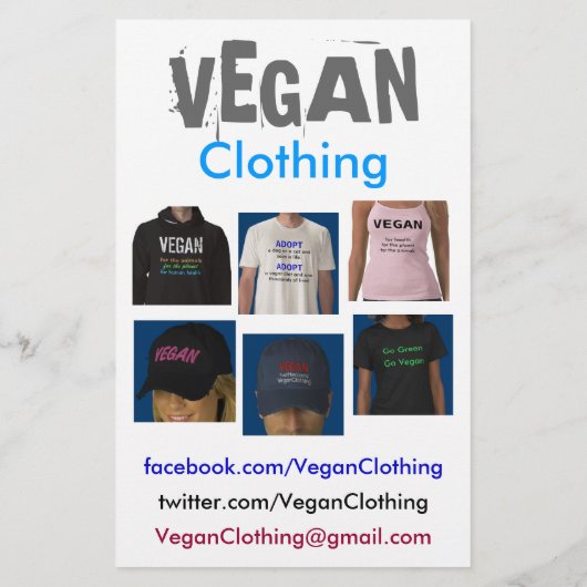 VEGAN Kleding Flyers (Achterkant)