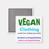 VEGAN Kleding Promo Magneet (Voorkant / Achterkant)