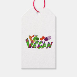 Vegan-kleurrijk Cadeaulabel