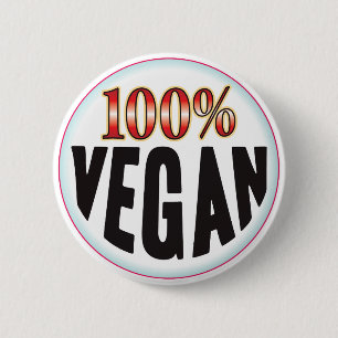 Vegan Label Ronde Button 5,7 Cm