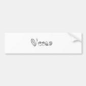 Vegan Leaves Bumpersticker (Voorkant)