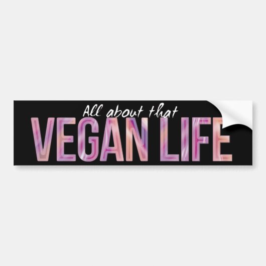 Vegan Life Bumpersticker (Voorkant)