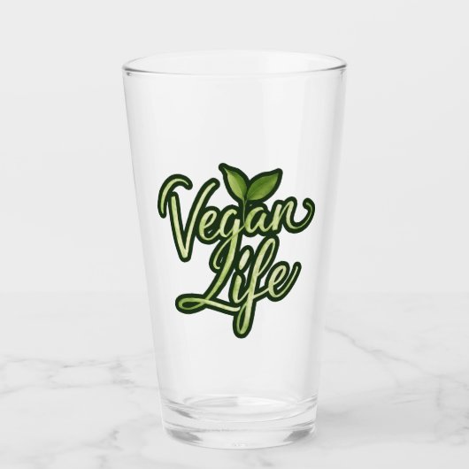 Vegan Life Glas (Voorkant)