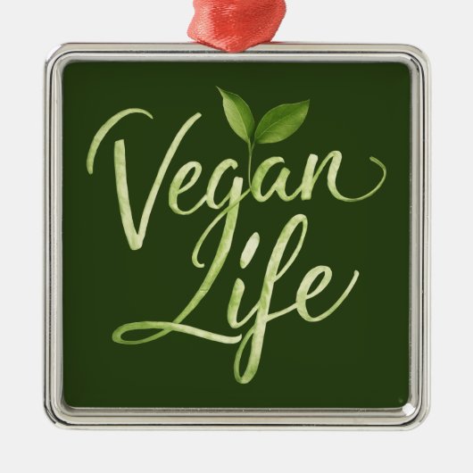 Vegan Life Metalen Ornament (Voorkant)