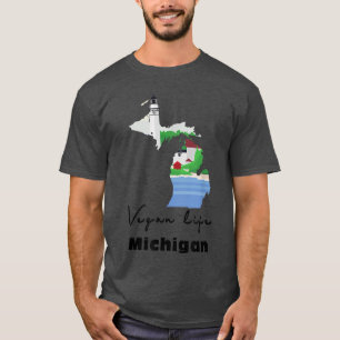 Vegan Life Michigan WFPB Vegetarian Herbivore Plan T-shirt