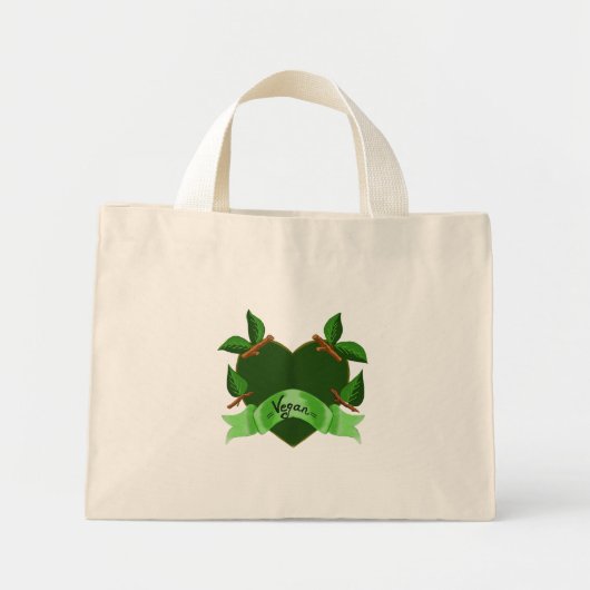 Vegan Life Mini Tote Bag (Voorkant)