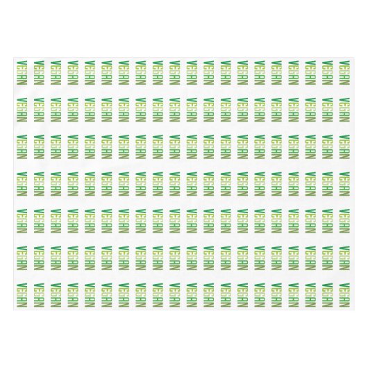 Vegan lifestyle patroon groen tafelkleed (Voorkant (Horizontaal))