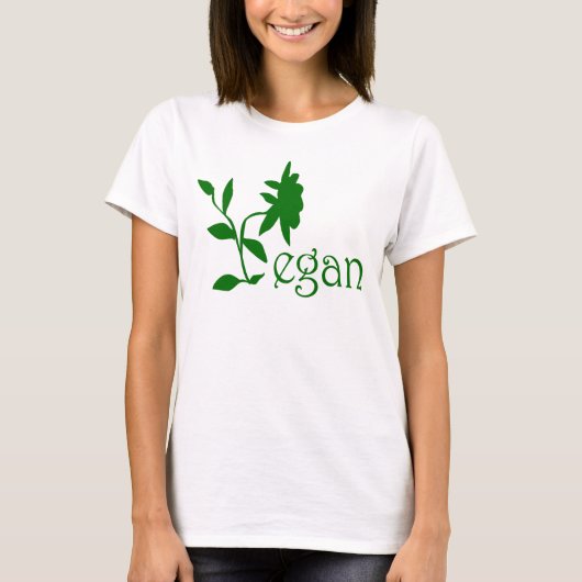 Vegan Logo Babydoll T-Shirt (Voorkant)