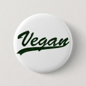 Vegan Logo Badge Ronde Button 5,7 Cm (Voorkant)