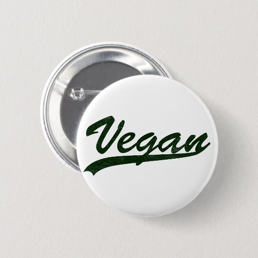 Vegan Logo Badge Ronde Button 5,7 Cm (Voorkant /achterkant)