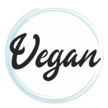 Vegan Logo Classic Round Sticker