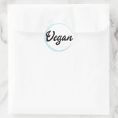 Vegan Logo Classic Round Sticker (Tas)