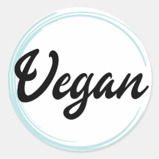 Vegan Logo Classic Round Sticker