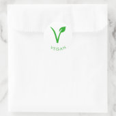 Vegan Logo | Groen veganistisch etiket | veganisti (Tas)