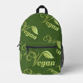 Vegan Logo Leaf Bedrukte Rugzak (Voorkant)