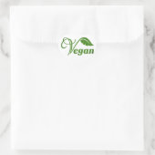 Vegan Logo Leaf Hart Sticker (Tas)