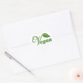 Vegan Logo Leaf Hart Sticker (Envelop)