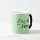 Vegan Logo Leaf Magische Mok (Voorkant rechts)